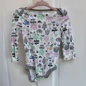 NWOT Cloud Island 12M Multicolor Girls Long Sleeve Bodysuit Onesie